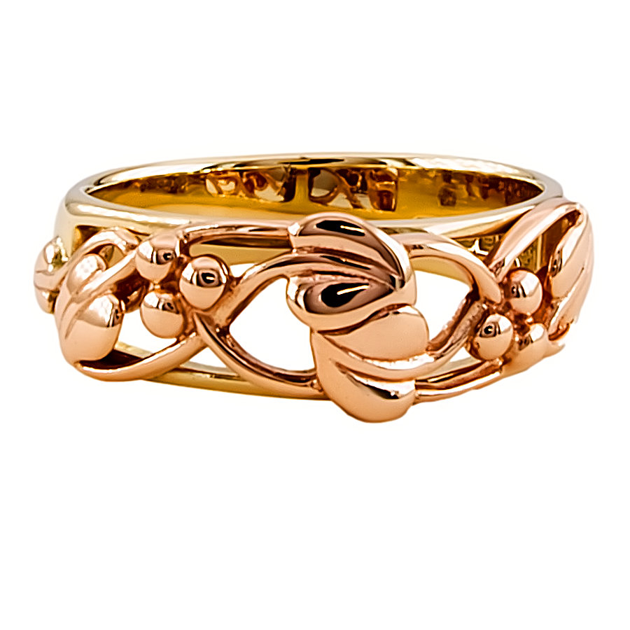 9ct 2-tone gold Clogau Band Ring size P